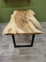Стол из массива ясеня. Обеденный стол из массива дерева. Деревянный стол лофт