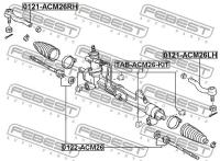 наконечник рулевой правый TOYOTA PICNIC/AVENSIS 01-05, 0121ACM26RH FEBEST 0121-ACM26RH