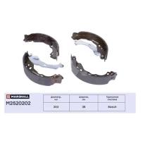 Комплект тормозных барабанных колодок Nissan Micra IV (K13) 10-, Nissan Note (E12) 12-, Renault Logan I (LS) 04-, Renault Sandero I (BS) 07- задн. (M MARSHALL M2520202