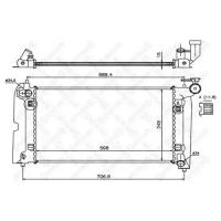 радиатор системы охлаждения Toyota Corolla 1.4/1.6 01], 1025362SX STELLOX 10-25362-SX