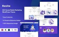 Шаблон Wordpress Resite - SEO Social Media Marketing Theme WordPress