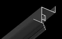Парящий профиль для гипсокартона KRAAB GIPPS VILLAR 2.0 (2 м), алюминий (1,5 мм), порошковая окраска, чёрная (RAL 9005)