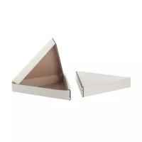 Короб картонный для пиццы треугол. 260х260х260х40 Т-22 бурый 'Е' 50 шт/уп