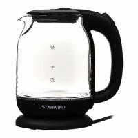 Чайник электрический StarWind SKG1311, 2200Вт, черный и серебристый