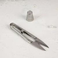 Ножницы для обрезки ниток сталь (фас 6шт цена за шт) 13*3,5см серебряный Premium