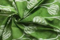 Ткань зеленый хлопок с артишоками