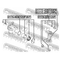 Скоба суппорта передн правая TOYOTA COROLLA E12 0177C-ZZE120FR, 0177CZZE120FR FEBEST 0177C-ZZE120FR