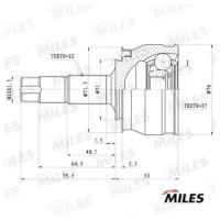 ШРУС OPEL CORSA D/FIAT GRAND PUNTO 1.0-1.2 05- нар. MILES GA20718