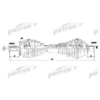 Полуось передняя левая 36X470X35 ASB 48T VOLVO XC90 02- Patron PDS0442