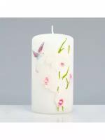 Свеча Орхидея Бьянко Пеньковая 7х13 см розовая