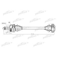 Полуось левая 27x622x64 ABS: 48T BMW: 3 98-05, 3 COMPACT 01-05, 3 TOURING 99-05, 3 кабрио 00-, 3 купе 99- Patron PDS0249