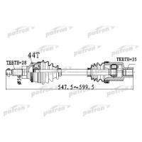 Полуось прав FORD: ESCAPE 01-08 MAZDA: TRIBUTE 01-08 MERCURY: MARINER 05-08 Patron PDS2919