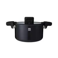 Кастрюля-скороварка из нержавеющей стали Huo Hou Stainless Steel Pressure Cooker Black