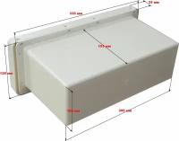 Ящик для мелочей врезной, с замком и складным подстаканником, белый C12201W
