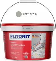 Затирка цементная PLITONIT Colorit Premium эластичная, серая 2 кг