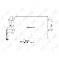 Радиатор кондиционера с осушителем, RC0369 LYNXauto RC-0369
