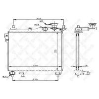 радиатор системы охлаждения МКПП HY Getz 06-09/1.1-1.3i 12V 02-06, 1025312SX STELLOX 10-25312-SX