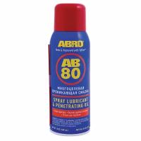 Смазка проникающая (жидкий ключ) ABRO AB80 Spray Lubricant & Penetrating Oil, многоцелевая, с тефлоном, аэрозоль 400мл, арт. AB-80-10-R