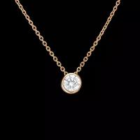 PLATINA jewelry Золотое колье с вставками Swarovski 07-0085-00-501-1110-38, размер 50