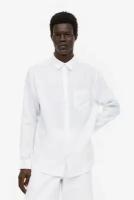Essentials № 17: льняная рубашка - белый - XXL