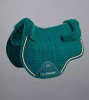 Вальтрап для лошади из мериносовой шерсти European Saddle Pad - GP/Jump Square (зеленый)