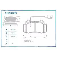 Колодки тормозные CWORKS C11CR1079