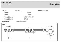 Шланг Тормозной Передн Mazda: 323 C 1.3/1.3 16V 89-94 K&K арт. FT4780