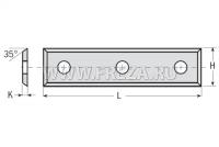 Нож Dimar C80358958 твердый сплав 3 отверстия 49,5х12х1,7 KCR08_S,C80358958