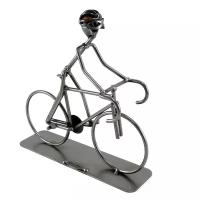 Оригинальная металлическая статуэтка ручной работы Велосипедист