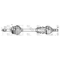 Привод в сборе OPEL ASTRA F/VECTRA A 1.4-1.6 88-98 лев. +ABS GSP 244002