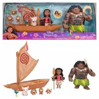 Игровой набор с куклой Моана, Мауи и их друзья, коллекционный Дисней