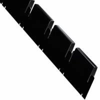 Цесал Грильято U-профиль 50х50мм направляющая рейка (0,6м) черный / CESAL Грильято U-профиль 50х50мм несущий направляющий (0,6м) черный