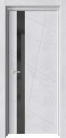 Дверь межкомнатная Торонто1 2050х800х38мм бетон снежный лакобель черный кромка черная