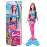 Barbie Кукла Barbie Русалочка со сверкающим хвостом и короной GJK07