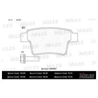 Колодки тормозные FORD MONDEO III 09.04-/JAGUAR X-TYPE задние MILES E410407