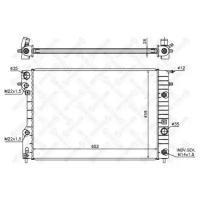 радиатор системы охлаждения Opel Omega B 2,0-2,5 Aut. 94-00, 1025065SX STELLOX 10-25065-SX