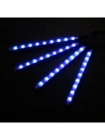 Подсветка салона 9 LED-5050, 14 см, пульт, светомузыка, мультисвет RGB, 4 шт