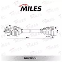 Привод в сборе AUDI A4 I-II / VW PASSAT V 1.6-2.0 94-05 лев. +ABS MILES GC01009