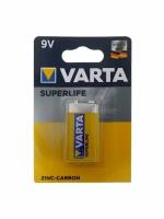 Батарейка солевая Varta SuperLife 6F22 1BL 9В крона блистер 1 шт