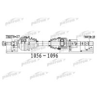 Полуось передний мост справа 27X1056X56,5X39 RENAULT TRAFIC II 2.5DCI 135 01-, TRAFIC II фургон 2.5 DTI / 2.5DCI 135 01- Patron PDS0532