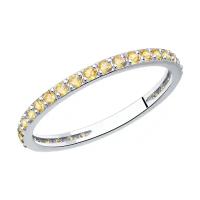 Серебряное кольцо Diamant online 261715 с цитрином, Серебро 925°, 16