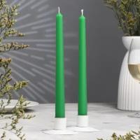 Набор свечей античных, 2.2х 25 см, 2 штуки, зелёный
