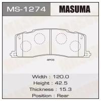 Колодки дисковые Masuma AN-340K (1/12) MS-1274, MS1274 MASUMA MS-1274