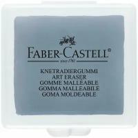 Ластик-клячка Faber-Castell, формопласт, 40*35*10мм, серый, пластик. контейнер, 285931
