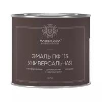 Эмаль MasterGood ПФ-115, алкидная, глянцевая, 2,7 кг, черная