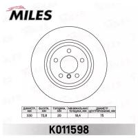 Диск тормозной BMW X3 F25 10- задний вент.D=330мм K011598 MILES K011598