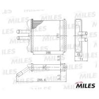 Радиатор отопителя (мех. сборка) DAEWOO LEGANZA / NUBIRA / LANOS 1.4-2.0 97- ACHM023 MILES ACHM023