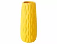 Керамическая ваза луана прямая,, жёлтая, 24х10 см, Boltze