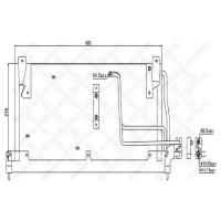 радиатор кондиционера до номера шасси R4147616 Opel Corsa all 93-00, 1045487SX STELLOX 10-45487-SX