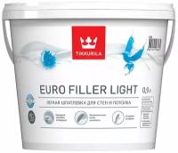 Шпатлевка финишная акриловая Tikkurila Euro Filler Light белая 0,9л